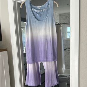 Johnny Was Blue and Purple Ombre Pajama Set